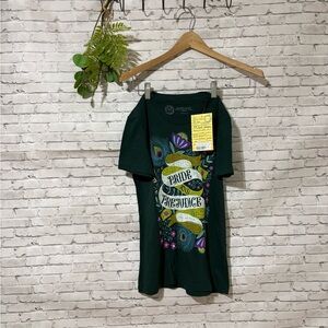 NWT Out of Print Pride and Prejudice Forest Green Tee